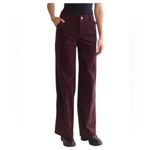 Democracy Dark Burgundy Corduroy Wide Leg Pants